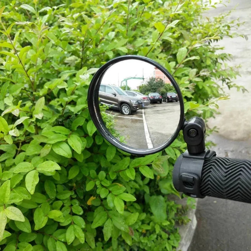 2pcs/set  Bicycle Auxiliary Rearview Mirror Adjustable Rotate Wide-Angle Convex Mirror Handlebar Mount Cycling Rear View Mirrors