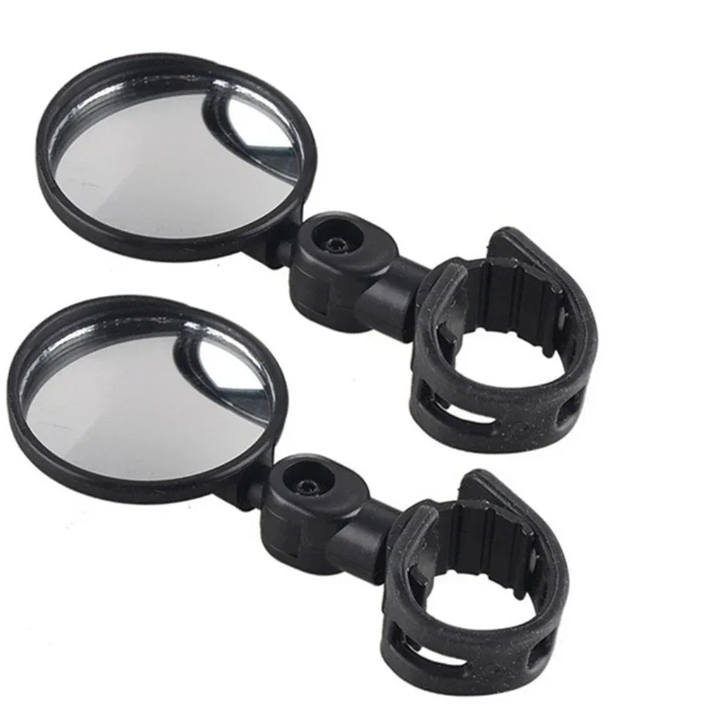 2pcs/set  Bicycle Auxiliary Rearview Mirror Adjustable Rotate Wide-Angle Convex Mirror Handlebar Mount Cycling Rear View Mirrors