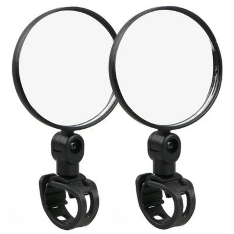 2pcs/set  Bicycle Auxiliary Rearview Mirror Adjustable Rotate Wide-Angle Convex Mirror Handlebar Mount Cycling Rear View Mirrors