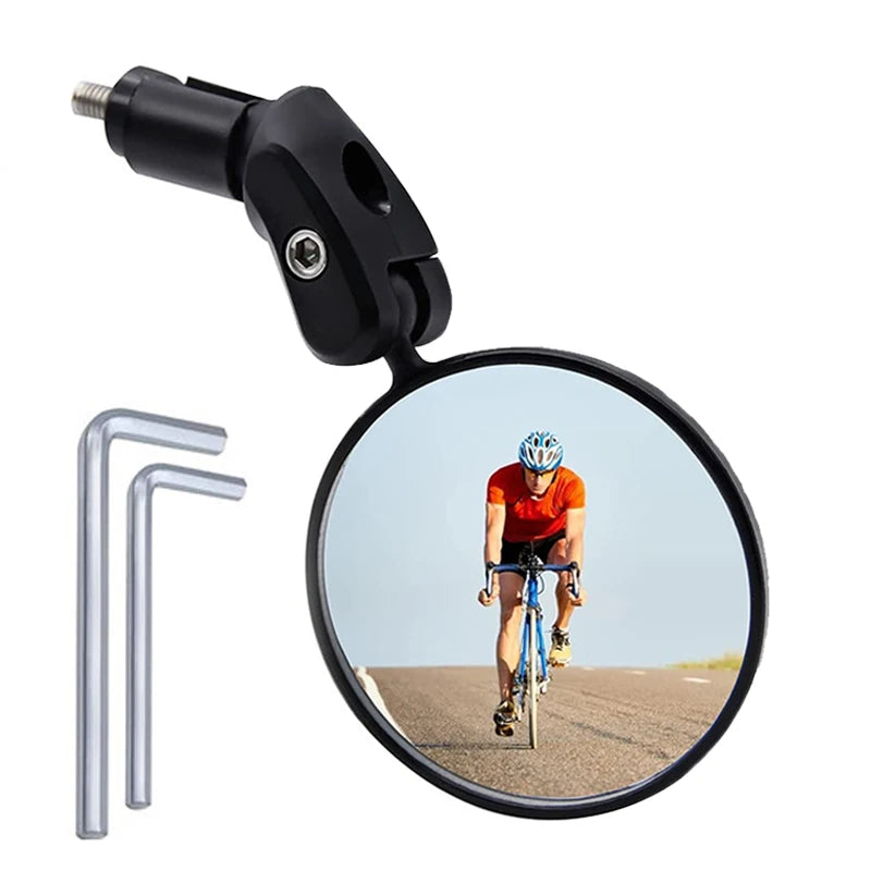 1/2pcs Bicycle Rearview Mirrors  Handlebar Mount 360 Rotate Adjustable Wide-Angle Convex Mirror Bike Cycling Rear View Mirror