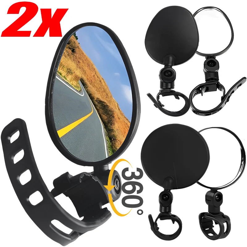 Universal Bicycle Mirror Handlebar Rearview Mirror for Bicycle Motorcycle 360 Rotation Adjustable for Bike Riding Cycling Mirror