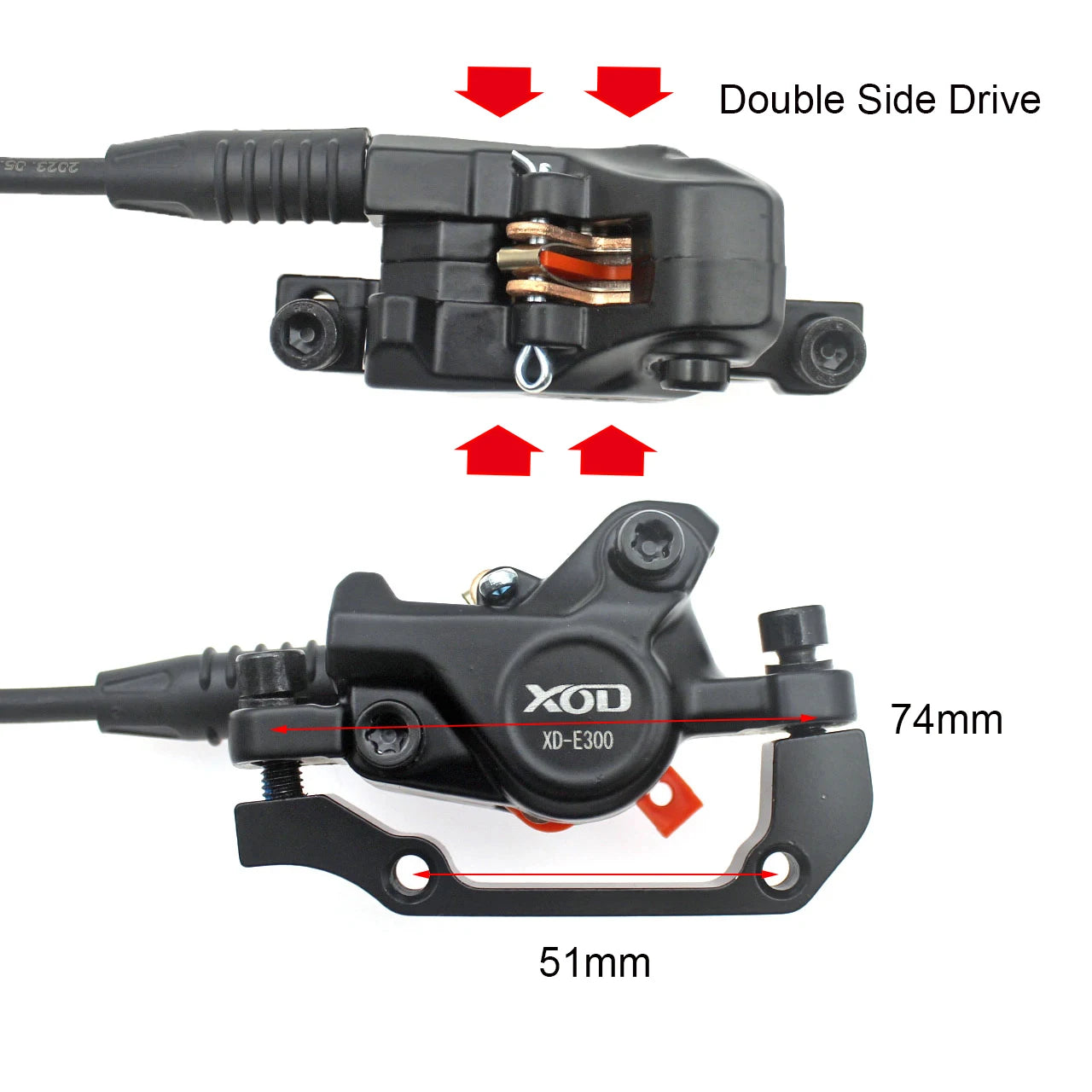 XOD E-Bike Electric Folding Bicycle MTB Hydraulic Disc Brake Power Off For Driving Oil Disc Brake Of Bicycle Brake Caliper Parts