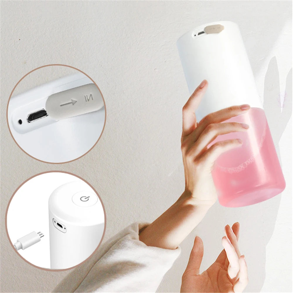 USB Charge Automatic Sensor Foam Soap Dispenser Smart Induction Liquid Soap Dispenser for Kitchen Bathroom Touchless Hand Washer