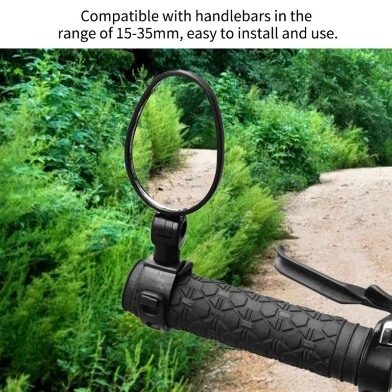 2pcs/set  Bicycle Auxiliary Rearview Mirror Adjustable Rotate Wide-Angle Convex Mirror Handlebar Mount Cycling Rear View Mirrors