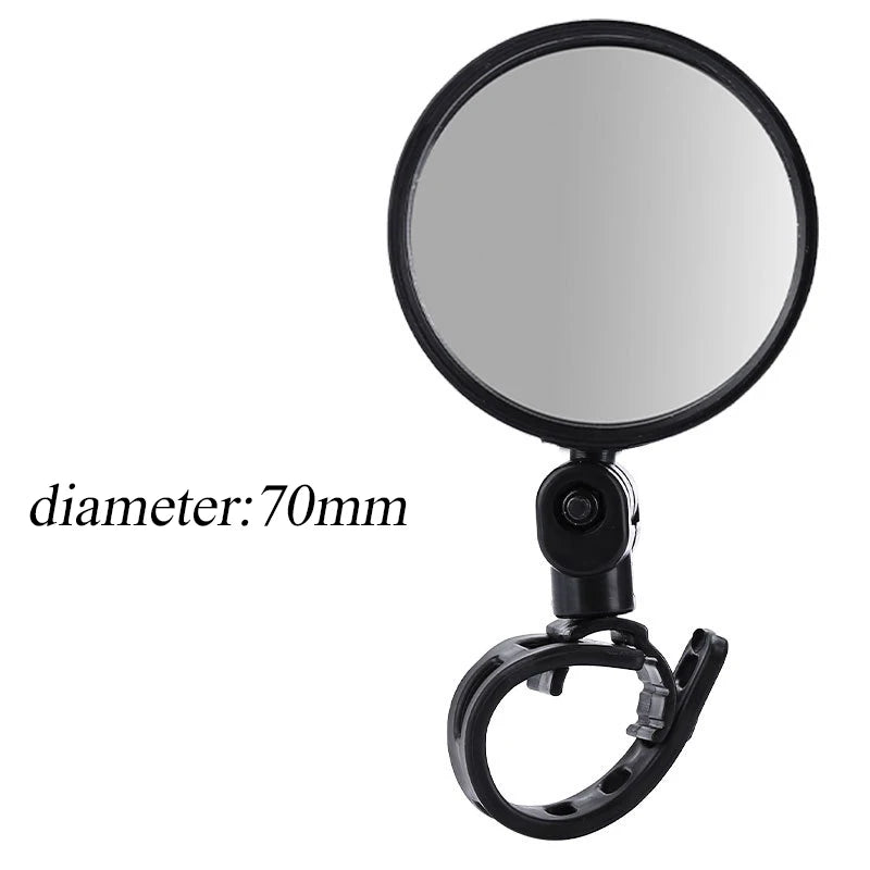 1/2pcs Bicycle Rearview Mirrors  Handlebar Mount 360 Rotate Adjustable Wide-Angle Convex Mirror Bike Cycling Rear View Mirror