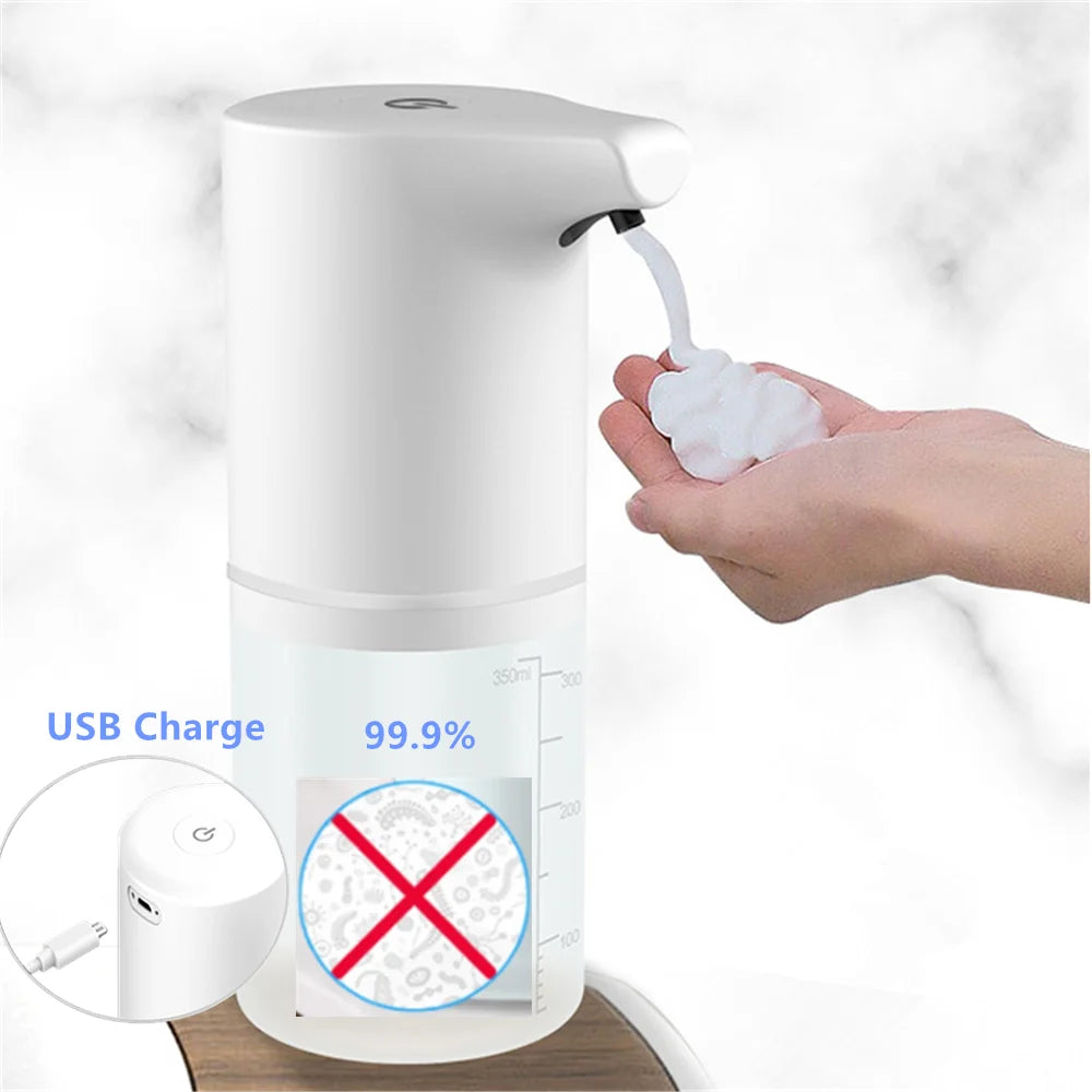 USB Charge Automatic Sensor Foam Soap Dispenser Smart Induction Liquid Soap Dispenser for Kitchen Bathroom Touchless Hand Washer