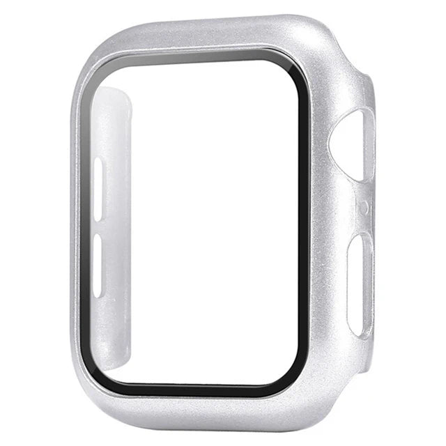 Tempered Glass+cover For Apple Watch 9 8 7 41mm 45mm 42mm 38mm PC bumper Screen Protector Case iWatch series 6 5 4 se 44mm 40mm