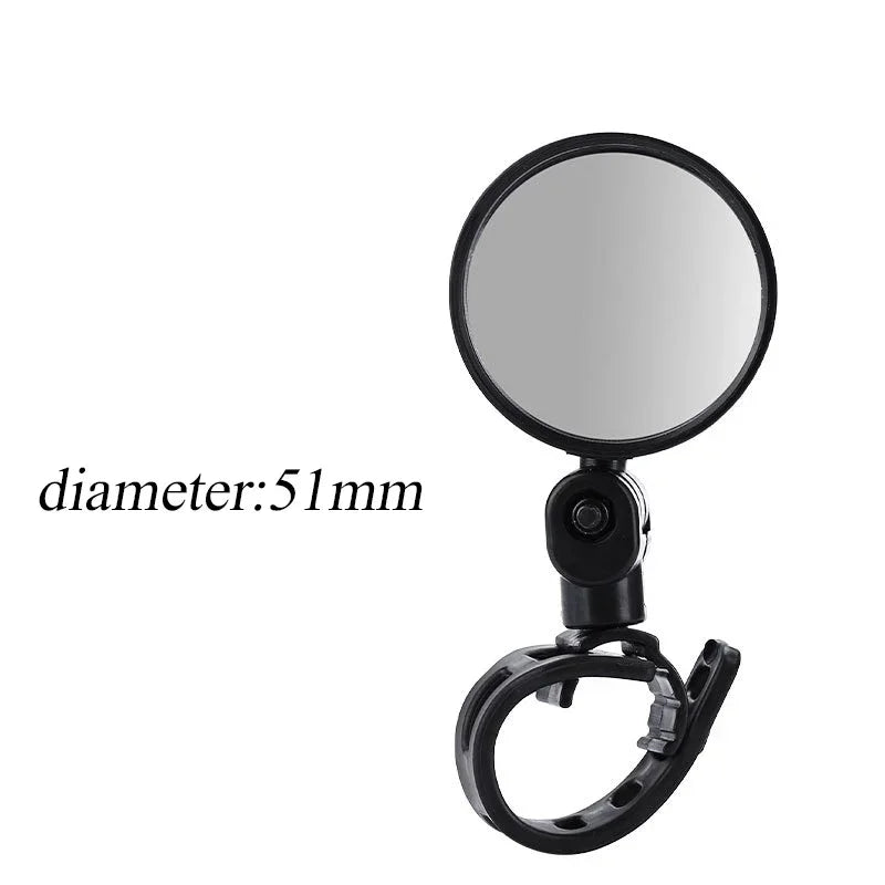 Bicycle Rearview Mirror 360 Degree Rotation Auxiliary Convex Mirror Handlebar Mount Cycling Bike Rear View Mirrors