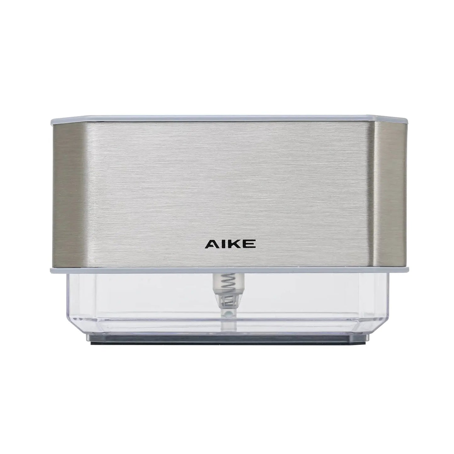 AIKE Soap Dispensers Kitchen Stainless Steel Manual Detergent Dispenser with Sponge Holder for Kitchen Dish Washing