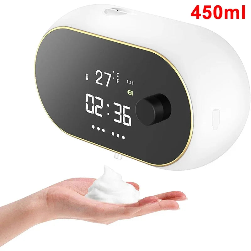 Sensor Soap Dispenser Automatic Foaming Hand Wash Dispenser Wall Mount Rechargeable Liquid Soap Dispenser for Bathroom Kitchen